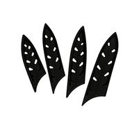 DOITOOL 10pièces Housses De Protection Plastique Noir pour Couteaux Céramique Ensemble Type Créatif Protecteur pour Couteaux De Cuisine Couverture Antidérapante pour Éviter Accidents