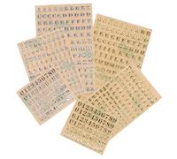 DOITOOL 12 pièces Autocollants Lettres et Chiffres Métalliques DIY Stickers Alphabet Adhésifs pour Décoration Scrapbooking Cahiers Cartes et Projets Créatifs