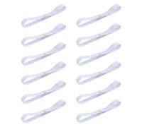 DOITOOL 12 Pièces Ceinture pour Bébé Réglable en Bande Élastique Blanche Boucles de Ceinture Résistantes, Sangle de Couche Respirante Qui Reste Bien en Place