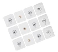 DOITOOL 12 Pièces Crochet Mural Adhésif en Acrylique pour Accrocher Tableaux et Horloges, Surface Lisse, sans Percer, Largeur Clou 9,5mm, pour Mur D'exposition ou Horloge