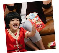 DOITOOL 12 pièces Enveloppes Rouges Style Chinois pour An Épais Motifs Animaux Cartoon Pochettes Porte pour Fête Printemps et Occasions Spéciales