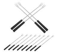 DOITOOL 12 pièces Fourchettes à Fondue Inox Fourchettes Fruits et Chocolat Ustensiles Cuisine Inox Légers et Portables avec Manche PP pour Fromage Salade et Barbecue Usage Domestique et