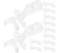 DOITOOL 12 Pièces Lot de Pinces à Cantonnière Transparentes en Acrylique Légères et Portables, Clips pour Rideaux Résistants Casse, Adaptés pour Cantonnières de Fenêtres en Bureau ou