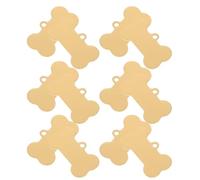 DOITOOL 12 Pièces Médaillon D’Identification Chien D’os, Acier Inoxydable