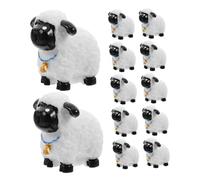 DOITOOL 12 pièces Miniature Resin Sheep Figurines Cute Tiny Animal Statues for Desk Home Office Decor Micro Landscape Ornaments