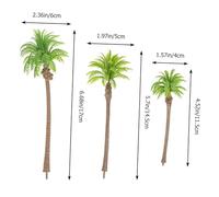 DOITOOL 12 pièces Modèle Miniature de Palmier Décor de Paysage Tropical pour Maquettes de Train Arbres Miniatures Léger pour Bricolage et Décorations de Scènes