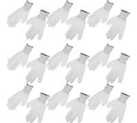 DOITOOL 12 Pièces Moufles de Travail en Nylon Enduits PU Antistatiques | Maille Respirante, Prise Améliorée sur Petites Pièces et Outils, Usage Atelier, Entrepôt et Maison