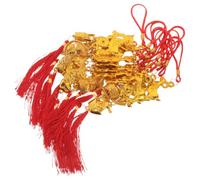 DOITOOL 12 Pièces Pendentif Chèvre Nouvel an Chinois Or avec Pompon Rouge