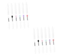 DOITOOL 12 Pièces Pinceau À Lèvres En Silicone Avec Couvercle Pinceau À Lèvres Exfoliant Applicateur De Rouge À Lèvres Pinceau À Baume À Lèvres Outil D'Eye-Liner En Silicone Pinceau De