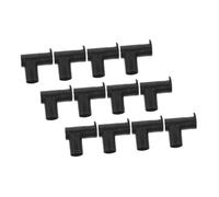 DOITOOL 12 pièces Plastic Clothes Drying Rack Connectors Tube Clamps for Single and Double Rods Space-Saving Replacement Accessories