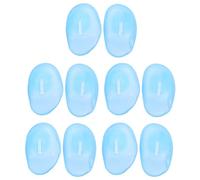 DOITOOL 12 Pièces Protège-oreilles en Silicone Bleu Ciel Réutilisables Étanches pour Usage Professionnel Coiffure et Soins Personnels à Domicile