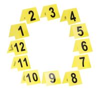 DOITOOL 12 pièces Shape Number Markers For Detective Party Crime Scene Props Table Tent Numbers For Halloween Mystery Games
