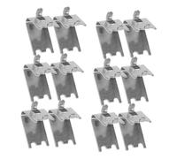 DOITOOL 12 pièces Supports de Clayette pour Réfrigérateur Acier Inoxydable Crochets Robustes pour Organisateur Congélateur Clips Étagère Métal Résistants et Faciles à Installer