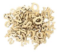 DOITOOL 124 pièces Lettres et Chiffres Bois Décoratifs Majuscules et Chiffres pour Décoration Mariage Maison et Fête Ornements Bois Durables et Artisanaux