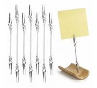 DOITOOL 12Pcs Pince Double Tête en Fil Métallique - Support Porte-Photo Mémo Alligator sans Base - P-IC Présentoir pour Carte de Table, Affiche, Mariage, Artisanat DIY & Bureau
