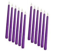 DOITOOL 12pièces Bougies LED Coniques Décoratives Lot Flamme Piles Incluses pour Chandeliers Et Événements