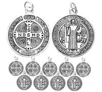 DOITOOL 12pièces Pendentifs Religieux Saint Benoît Alliage Charms Pour Création De Bijoux Et Décoration Styles Aléatoires Pour Clés Et Colliers