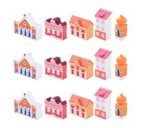 DOITOOL 15 Maisons de fées Miniatures - Bâtiments de Village en résine - Figurines pour Jardin féerique - Accessoires pour Micro-paysages, terrariums et Loisirs créatifs