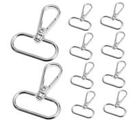 DOITOOL 15 pièces Fermoirs Mousquetons Pivotants Alliage de Zinc pour Bijoux DIY Fermoirs Homard Argentés Accessoires Porte-clés et Bracelets Intérieure