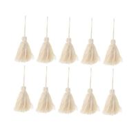 DOITOOL 15 Pièces pendentif pompon signet de signet glands décoratifs gland noeuds chinois mini marque-pages glands mini pompons artisanaux glands pour les signets coton Beige