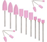 DOITOOL 15 pièces Set de Meules Abrasives pour Outil Rotatif Embouts de Ponçage Pierre Résistante à Abrasion pour Métal Bois et Plastique Accessoires Multifonctions pour Gravure et