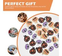 DOITOOL 150 Pièces Lot de Pendentifs Citrouille Alliage pour Création de Bijoux DIY Accessoires Halloween Colorés Noir Rouge Blanc Breloques Résistantes pour Bracelets Colliers Fête