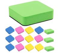 DOITOOL 16 pièces Lot de Gommes Effaceurs Carrés Magnétiques pour Tableau Blanc et Velleda Tampons Feutre Doux Nettoyage pour Salle de Classe et Bureau Couleurs Assorties Vert Bleu Rose