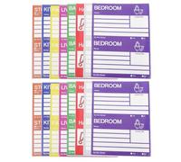 DOITOOL 160 Pièces Étiquettes et Codification Couleur Préimprimée en Papier Autocollantes de Déménagement Adhésion Forte pour Avertissement Haute Visibilité Lors du Transport la Livraison