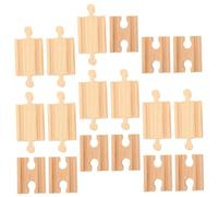 DOITOOL 18 pcs Accessoires pour Circuit de Train Garçon Fille Pistes Naturel Kit Extension Rail de Chemin Compatible Jouets Éducatifs pour Garçons et Filles