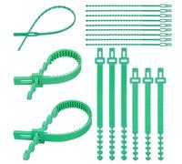 DOITOOL 18 pcs Lot de Attaches de Jardin Caoutchouc pour Tuteurage Arbres Sangles Ajustables Résistantes pour Soutien et Fixation des Branches Liens Flexibles pour Plantes et Arbustes et