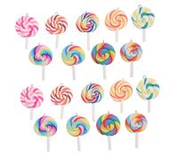 DOITOOL 18 Pcs Pendentifs Colorés Polymère Forme de Sucette pour Création de Bijoux Accessoires Diy Ludiques pour Colliers Bracelets et Boucles Oreilles
