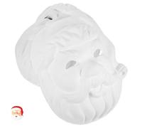 DOITOOL 18Pièces Masque Du Père Noël Vierge à Personnaliser Masque Soi Même pour Noël pour Fêtes et Activités Artistiques
