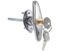 DOITOOL 1ensemble Serrure De Porte De Garage Avec Poignée T Verrouillable Kit De Déverrouillage Urgence Pour Ouverture Manuelle Compatible Majorité Des Ouvre-portes De Garage Construction Brossé