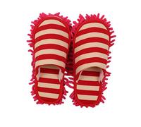 DOITOOL 1paire Pantoufles De Nettoyage Chenille Rouges Multifonctionnels pour Nettoyage De Sols Couvre-Chaussures Créatifs pour Entretien Facile à Domicile