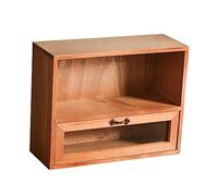 DOITOOL 1Pièce Organisateur De Bois Rétro avec Cabinet Cosmétique Vintage pour Maison Rangement Élégant Et Pratique