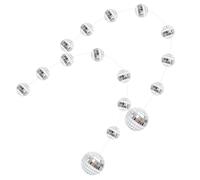 DOITOOL 2 Cordes Guirlande de Boules Disco à Facettes Argentées en Verre, Décoration Multi-fonctionnelle Suspendue pour Fête et Mariage, Accessoire Photo Original