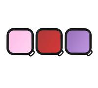 DOITOOL 2 Ensembles 3 Pièces Filtre de caméra de Sport Coque Etanche Waterproof Case Filtre UV Filtre de plongée Colle UV caméra Sport Filtre sous-Marin pour caméra de Sport Rouge