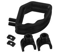 DOITOOL 2 Ensembles Accessoires pour Fauteuil Roulant Noir en Pa, Bloc de Fixation Repose-pieds Diamètre 25,4mm Vis M5, Empêche le Mouvement Balancement, Kit pour Repose-jambes