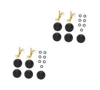 DOITOOL 2 Ensembles Bouton De Poêle Boutons De Poêle De Remplacement Boutons Remplacement Gaz Remplaçants Contrôle De La Cuisinière À Gaz Black Plastique 5 Pièces * 2