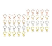 DOITOOL 2 Ensembles Porte Clés Pendentifs Forme De Sakura Accessoires Diy Pour Décoration De Sac Couleurs Or Rose Et 20 Pièces * 2