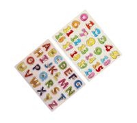 DOITOOL 2 Ensembles Puzzle Alphanumérique Jouets pour Bébé des Énigmes Puzzles en Bois pour Enfants Casse-tête ABC Bloc De Chiffres Faire des Énigmes Casse-tête Préscolaire Bois
