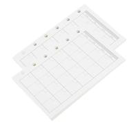 DOITOOL 2 ensembles Recharge Papier pour Cahier à Anneaux de Perforées Amovibles pour Agenda Mensuel Papier de Remplacement pour Carnet à Reliure Intérieur pour Planificateur Pratique et