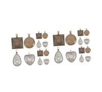 DOITOOL 2 Ensembles Set Pendentifs Alliage pour Photos Trays à Charms Formes Variées pour Création de Bijoux Diy Accessoires Artisanaux pour Colliers Bracelets et Plus