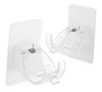 DOITOOL 2 Ensembles Support Tringle Rideau sans Perçage Porte-Rideau Transparent Robuste Fixation Adhésive Facile à Installer Support Barre Fenêtre sans Clou Accessoires pour Tringles à