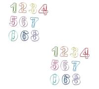 DOITOOL 2 Ensembles Trombones Numériques Colorés Clips Créatifs Pour Bureau Fournitures Scolaires Et Récompenses Accessoires De Classe Bureau Pratiques 10 Pièces * 2