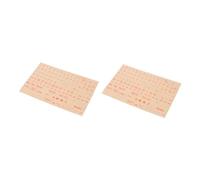 DOITOOL 2 Feuilles Autocollants Clavier Anglais Transparent Remplacement Clé pour Ordinateur Portable et Bureau Facile à Appliquer Usure