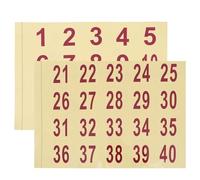 DOITOOL 2 feuilles Autocollants Numériques Ronds PVC Imperméables Stickers Adhésifs Numérotés Étanches pour Décoration et Identification Lot