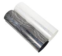 DOITOOL 2 Feuilles Film Thermocollant pour Vêtements PU Noir et Blanc Transfert Chaleur pour T Shirts Chaussures Sacs Décor Diy Textile
