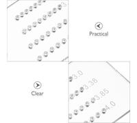 DOITOOL 2 Outils De Perçage Et De Calcul De Positionnement Règle Foret Poinçon Poinçon Décoratif Couture Plaque De Perforation Transparente