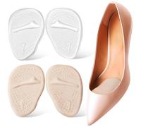 DOITOOL 2 Paires Coussinets de Confort en Gel pour Avant-pied Adhésif Sécurisé, Coussin Multifonction pour Longues Marches et Divers Types de Chaussures